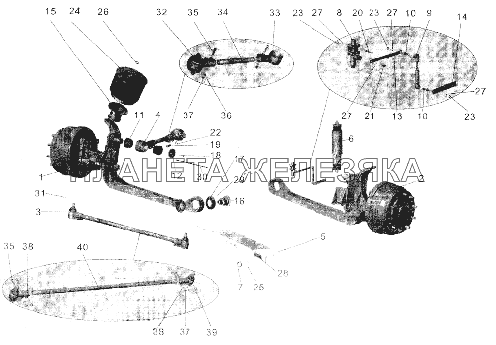 Подвеска передняя МАЗ-107